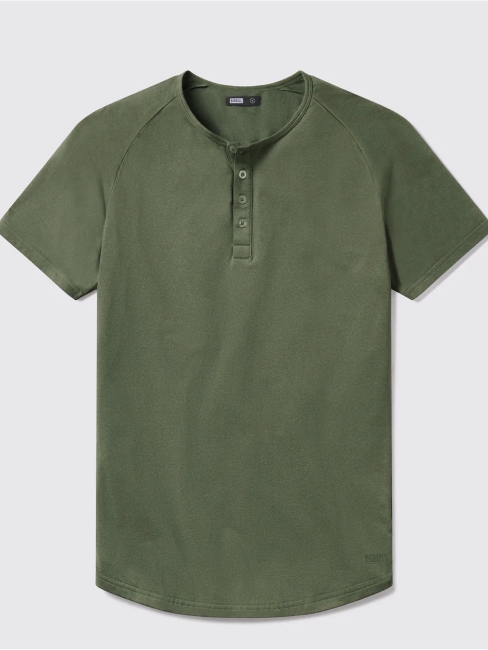 Barbell Apparel Scout Short Sleeve Henley in Sage Green XL